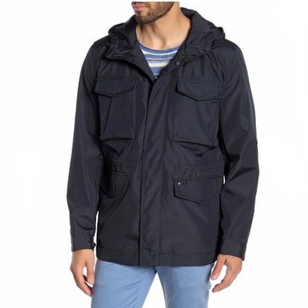 {Michael Kors} Bonded Hooded Jacket {Color: Navy}
